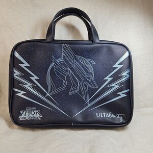 ULTA Beauty Marvel Studios Thor Love and Thunder Makeup Bag Black Glitter